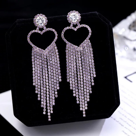 ⭐️ Big Silver Rhinestone Heart - Picture 2 of 7